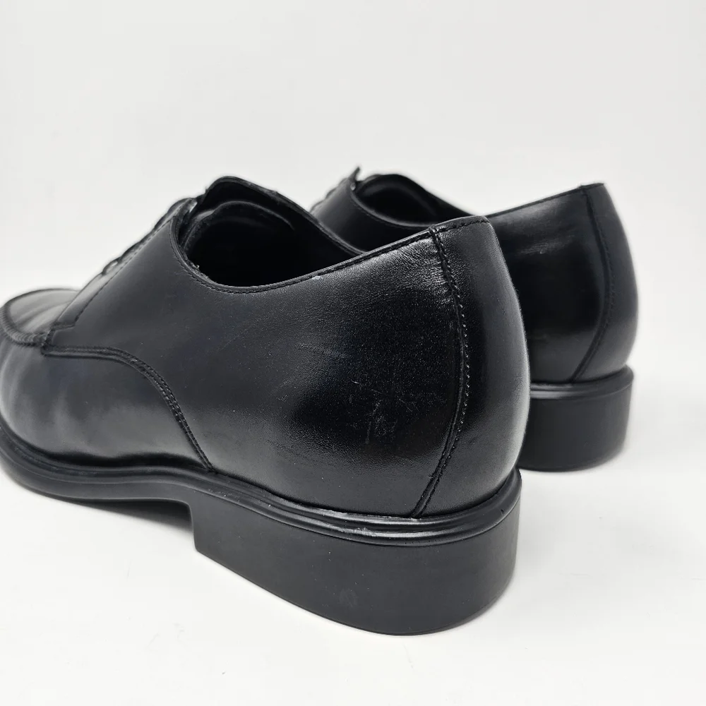 Niel M Black Leather President Oxfords Mens Size 9‎ D Lace Up Split Toe Shoes
